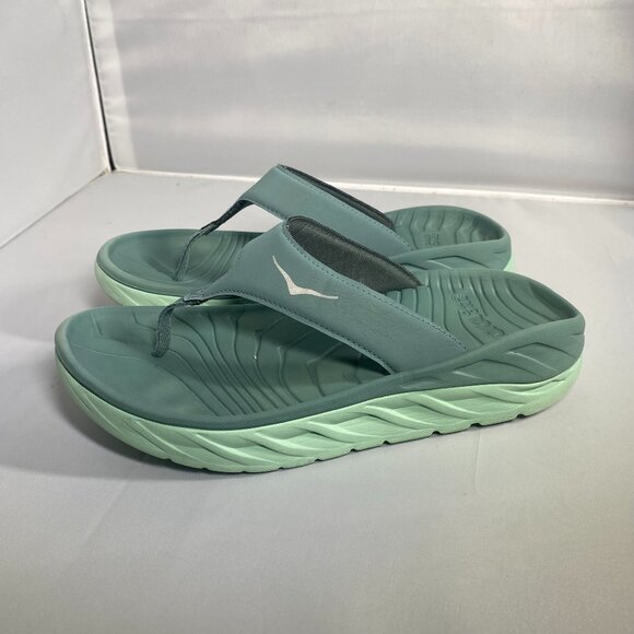 HOKA ONE ONE ORA RECOVERY FLIP FLOPS Trellis/Mist Green M8 W10 - Picture 1 of 5